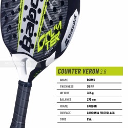 Babolat Counter Veron 2.6 Padel Racquet Babolat Counter Veron 2.6 Padel Racquet