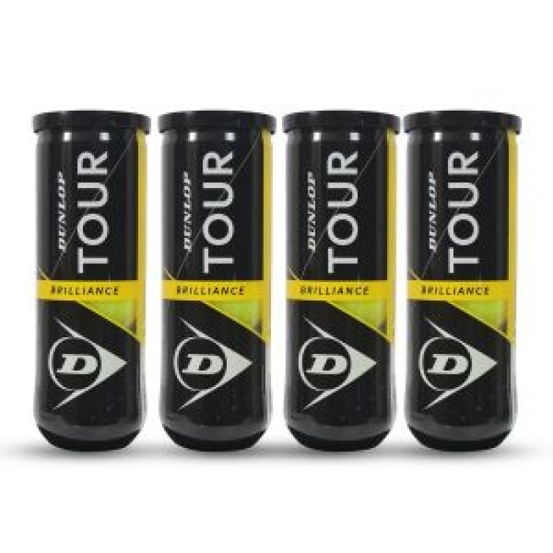 DUNLOP Tour Brilliance Tennis Ball Dozen (12 Balls) DUNLOP Tour Brilliance Tennis Ball Dozen (12 Balls)