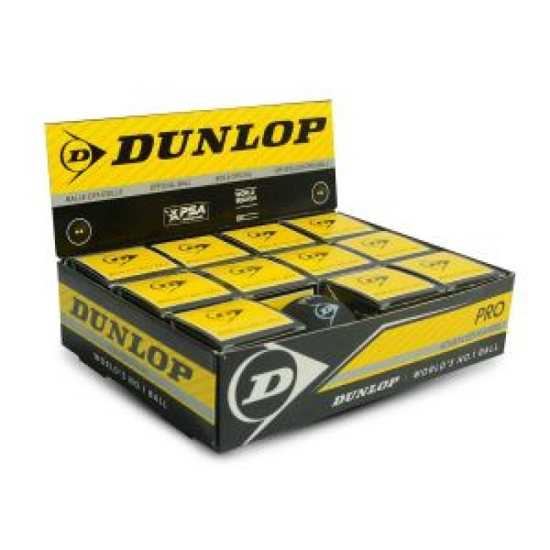 DUNLOP Pro Double Dot Yellow Squash Ball (12 Pcs) DUNLOP Pro Double Dot Yellow Squash Ball (12 Pcs)