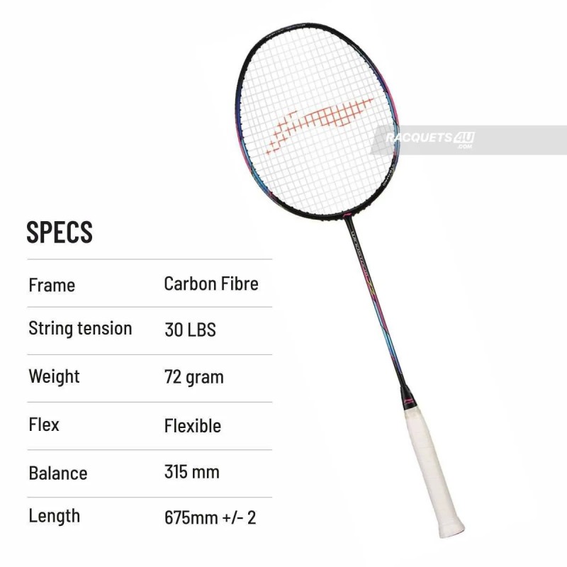 LI-NING Windstorm 72 Badminton Racquet (Black/Charcoal/Peach, Unstrung) LI-NING Windstorm 72 Badminton Racquet (Black/Charcoal/Peach, Unstrung)