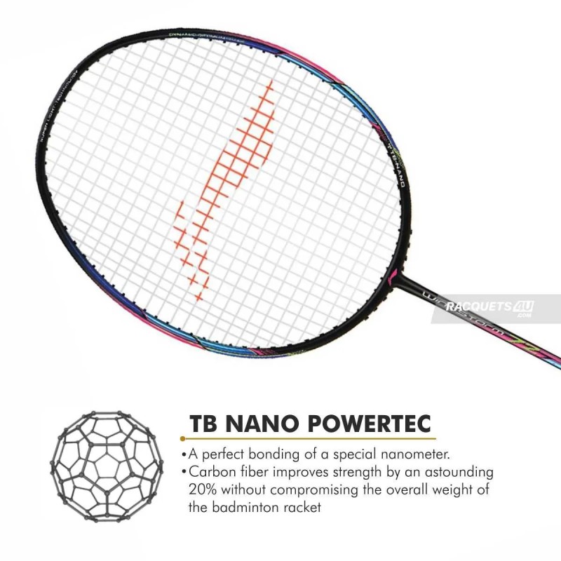 LI-NING Windstorm 72 Badminton Racquet (Black/Charcoal/Peach, Unstrung) LI-NING Windstorm 72 Badminton Racquet (Black/Charcoal/Peach, Unstrung)