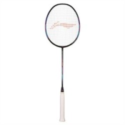 LI-NING Windstorm 72 Badminton Racquet (Black/Charcoal/Peach, Unstrung)