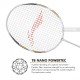LI-NING Windstorm 78+ Badminton Racquet (White/Gold, Unstrung) LI-NING Windstorm 78+ Badminton Racquet (White/Gold, Unstrung)