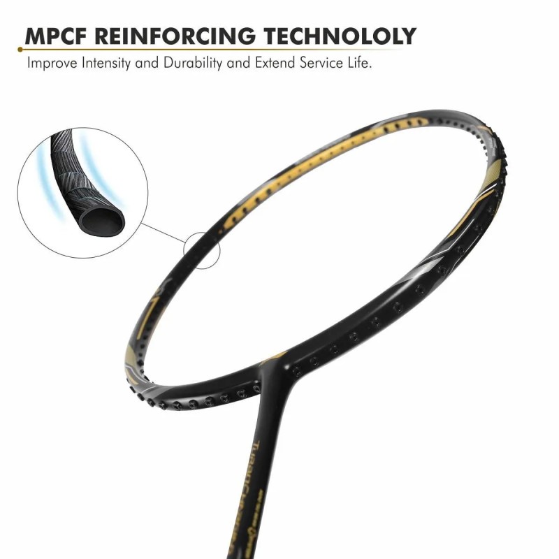 LI-NING Turbo Charging Z Drive Badminton Racquet (Unstrung, Black/Gold) LI-NING Turbo Charging Z Drive Badminton Racquet (Unstrung, Black/Gold)