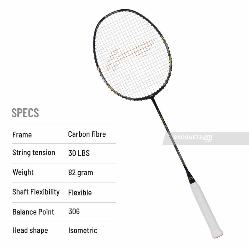 LI-NING Turbo Charging Z Drive Badminton Racquet (Unstrung, Black/Gold) LI-NING Turbo Charging Z Drive Badminton Racquet (Unstrung, Black/Gold)