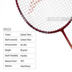 LI-NING Turbo Charging Z Combat Badminton Racquet (G6, Unstrung, Red/Black) LI-NING Turbo Charging Z Combat Badminton Racquet (G6, Unstrung, Red/Black)