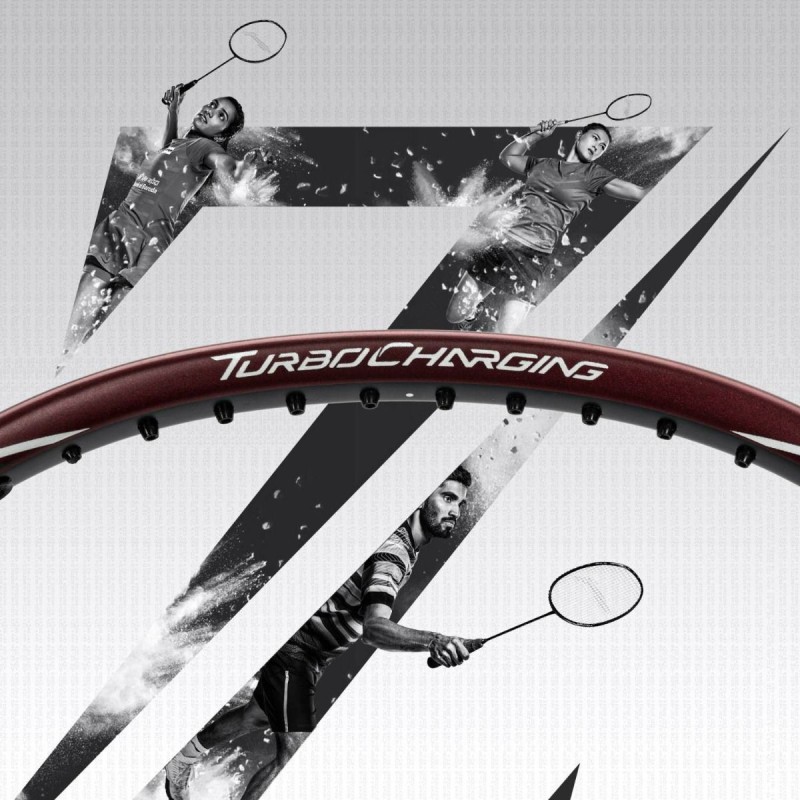 LI-NING Turbo Charging Z Combat Badminton Racquet (G6, Unstrung, Red/Black) LI-NING Turbo Charging Z Combat Badminton Racquet (G6, Unstrung, Red/Black)
