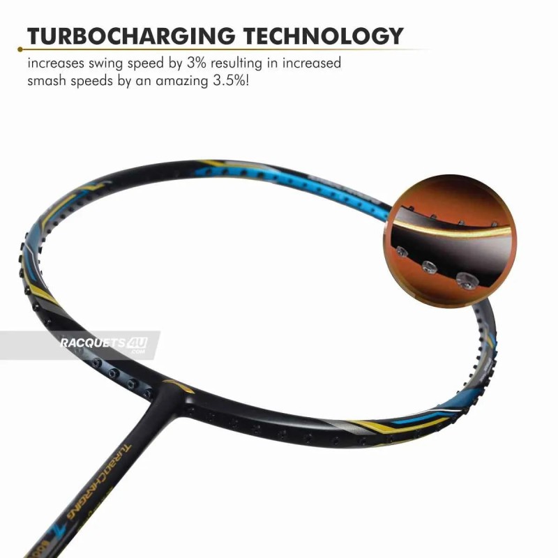 LI-NING Turbo Charging Z Boost Badminton Racquet (Unstrung, Black/Blue/Gold) LI-NING Turbo Charging Z Boost Badminton Racquet (Unstrung, Black/Blue/Gold)