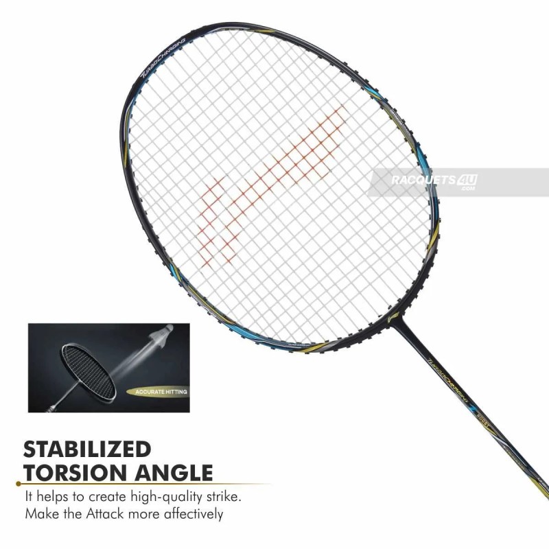 LI-NING Turbo Charging Z Boost Badminton Racquet (Unstrung, Black/Blue/Gold) LI-NING Turbo Charging Z Boost Badminton Racquet (Unstrung, Black/Blue/Gold)