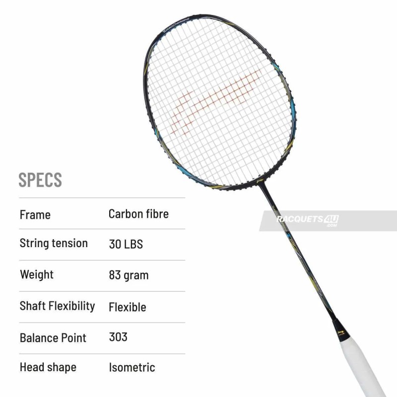 LI-NING Turbo Charging Z Boost Badminton Racquet (Unstrung, Black/Blue/Gold) LI-NING Turbo Charging Z Boost Badminton Racquet (Unstrung, Black/Blue/Gold)