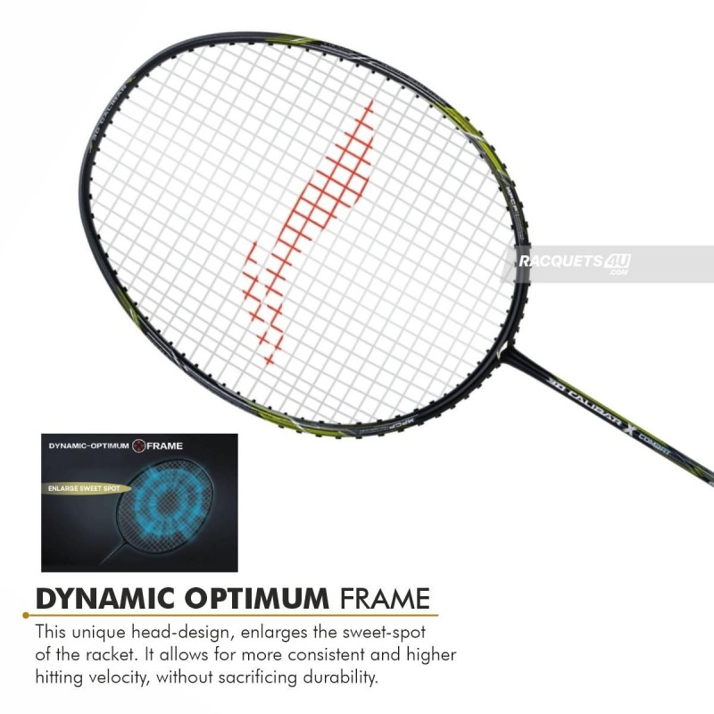LI-NING 3D Calibar X Combat Badminton Racquet (Black/Lime, Unstrung) LI-NING 3D Calibar X Combat Badminton Racquet (Black/Lime, Unstrung)