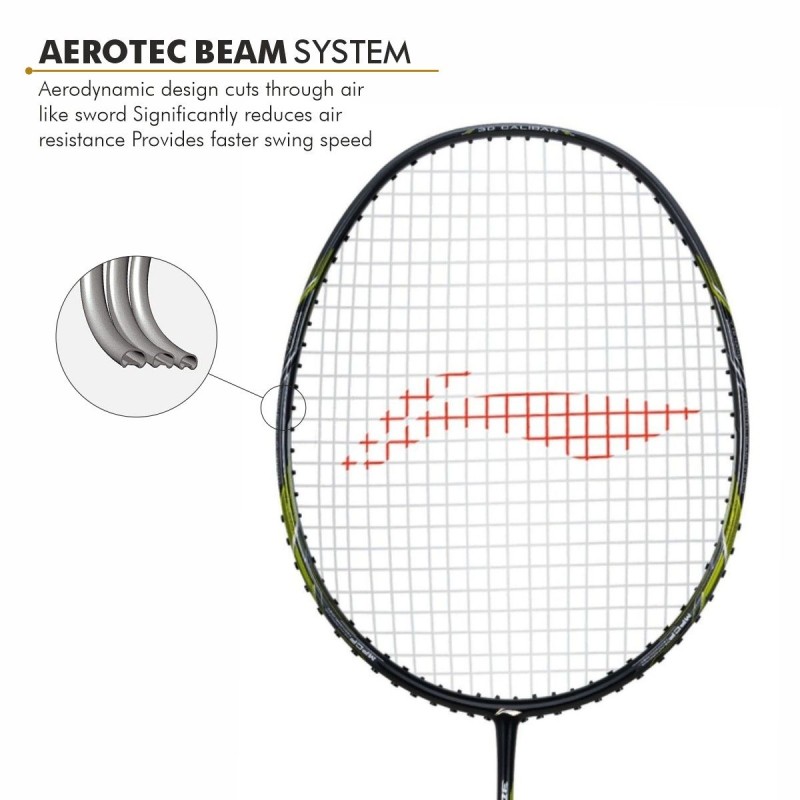 LI-NING 3D Calibar X Combat Badminton Racquet (Black/Lime, Unstrung) LI-NING 3D Calibar X Combat Badminton Racquet (Black/Lime, Unstrung)