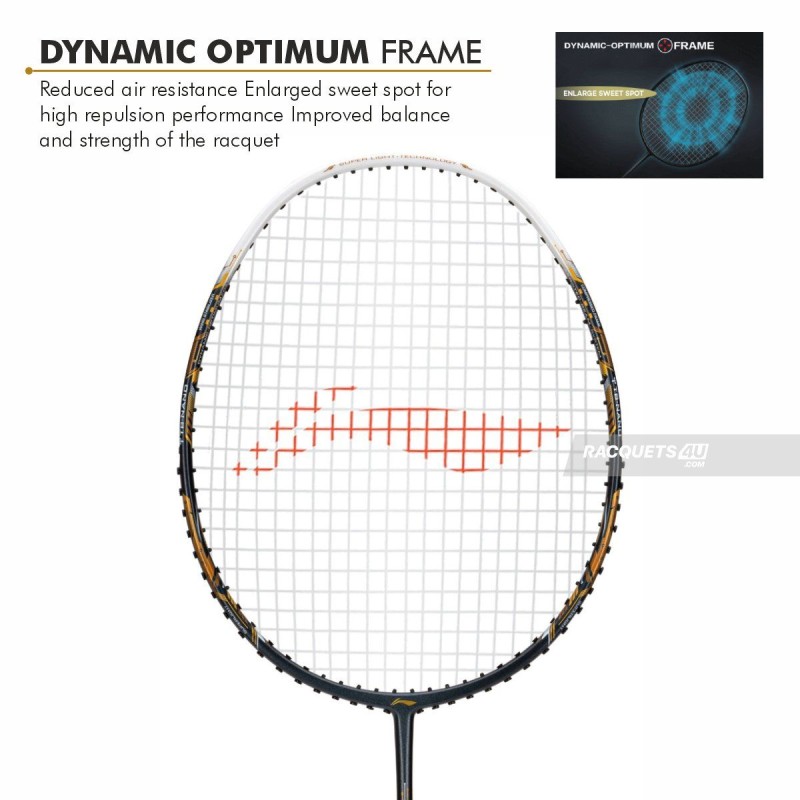 LI-NING Air-Force 77 G3 Badminton Racquet (Dark/Grey/White/Gold, Unstrung) LI-NING Air-Force 77 G3 Badminton Racquet (Dark/Grey/White/Gold, Unstrung)