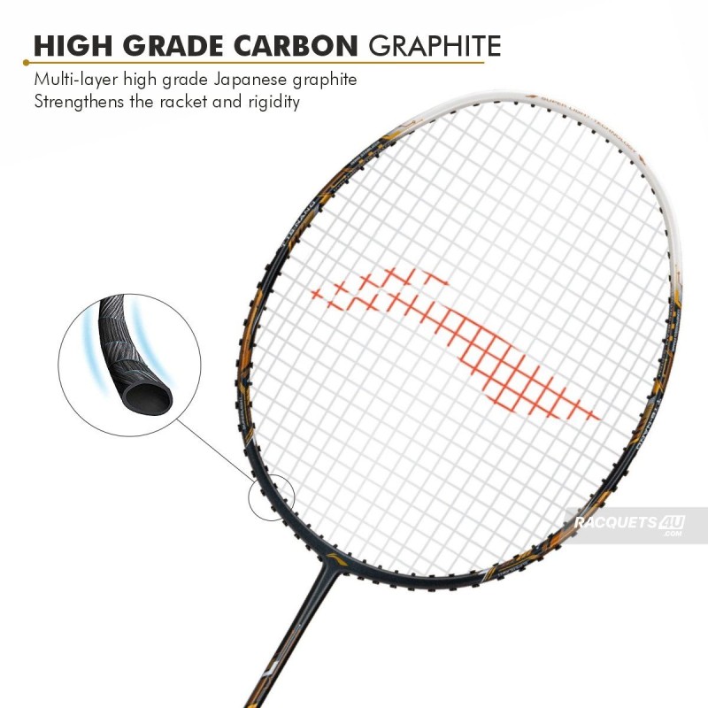 LI-NING Air-Force 77 G3 Badminton Racquet (Dark/Grey/White/Gold, Unstrung) LI-NING Air-Force 77 G3 Badminton Racquet (Dark/Grey/White/Gold, Unstrung)