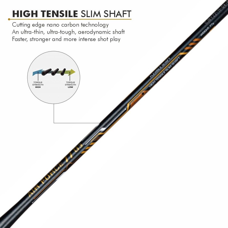 LI-NING Air-Force 77 G3 Badminton Racquet (Dark/Grey/White/Gold, Unstrung) LI-NING Air-Force 77 G3 Badminton Racquet (Dark/Grey/White/Gold, Unstrung)