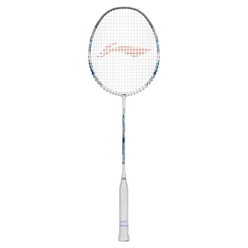 LI-NING Air-Force 77 G3 Badminton Racquet (White/Silver/Blue, Unstrung)