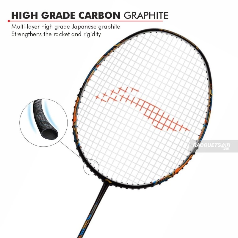 LI-NING Air-Force 78 G3 Badminton Racquet (Merlot/White/Amber, Unstrung)