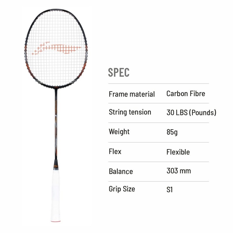 LI-NING Turbo Charging Z Combat Badminton Racquet (Unstrung, Black/Cooper) LI-NING Turbo Charging Z Combat Badminton Racquet (Unstrung, Black/Cooper)