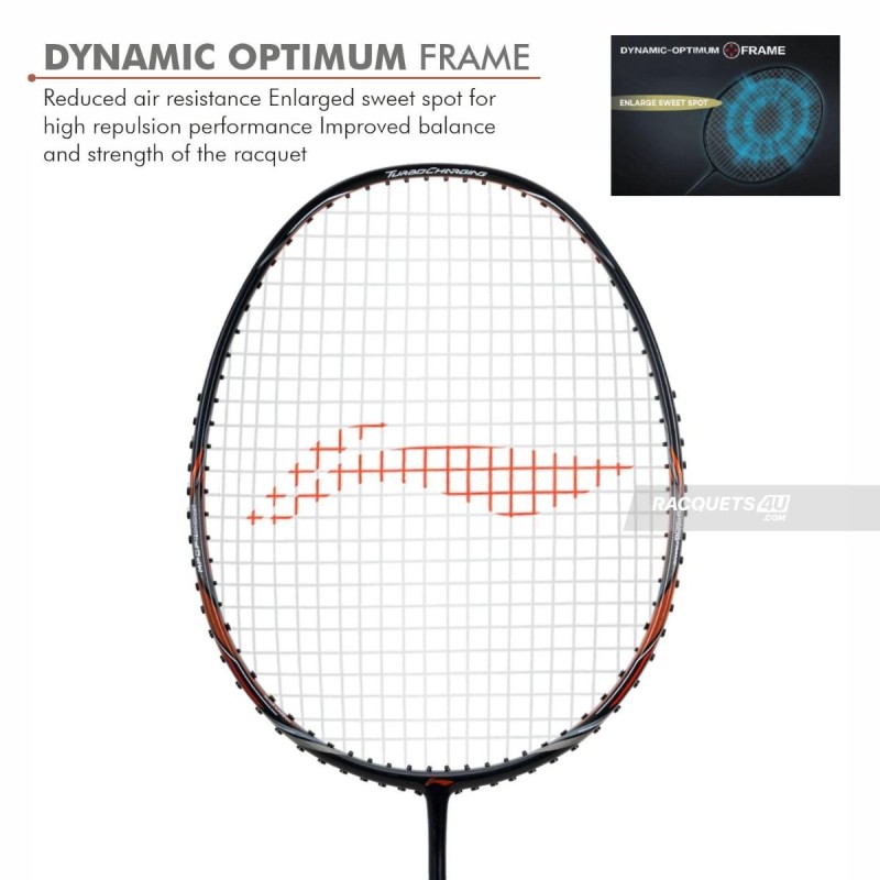 LI-NING Turbo Charging Z Combat Badminton Racquet (Unstrung, Black/Cooper) LI-NING Turbo Charging Z Combat Badminton Racquet (Unstrung, Black/Cooper)