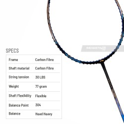 LI-NING Ignite 8 Badminton Racquet (Black/Blue/Old Gold, Unstrung) LI-NING Ignite 8 Badminton Racquet (Black/Blue/Old Gold, Unstrung)