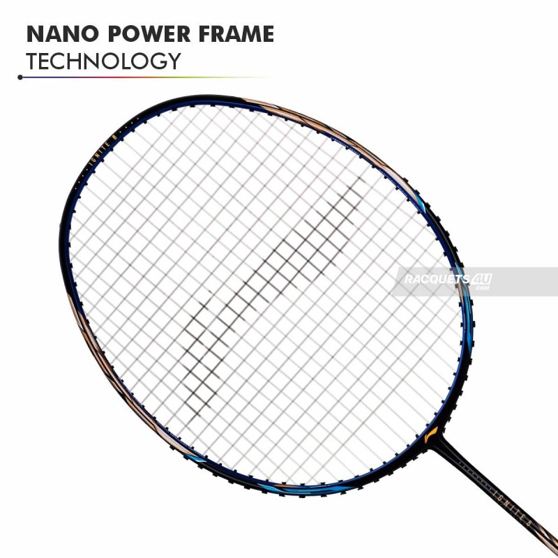 LI-NING Ignite 8 Badminton Racquet (Black/Blue/Old Gold, Unstrung) LI-NING Ignite 8 Badminton Racquet (Black/Blue/Old Gold, Unstrung)