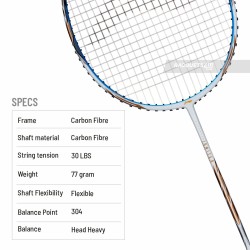 LI-NING Ignite 8 Badminton Racquet (Pearl White/Blue, Unstrung) LI-NING Ignite 8 Badminton Racquet (Pearl White/Blue, Unstrung)