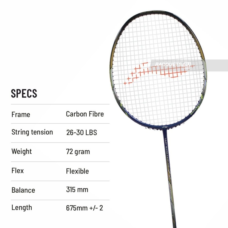 LI-NING Windstorm 72 Badminton Racquet (Navy/Black, Unstrung) LI-NING Windstorm 72 Badminton Racquet (Navy/Black, Unstrung)