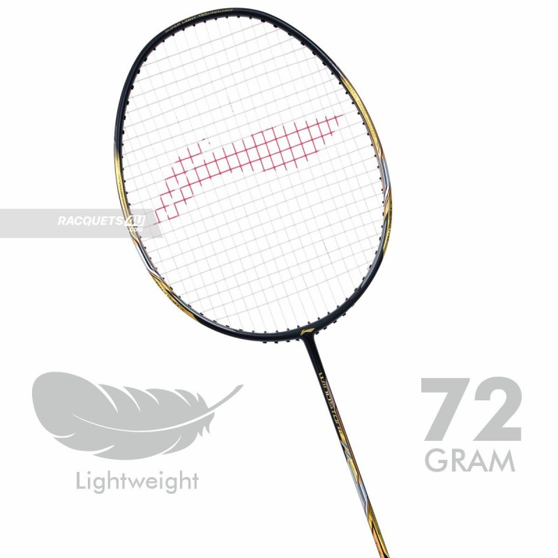 LI-NING Windstorm 72 Badminton Racquet (Black/Gold, Unstrung)