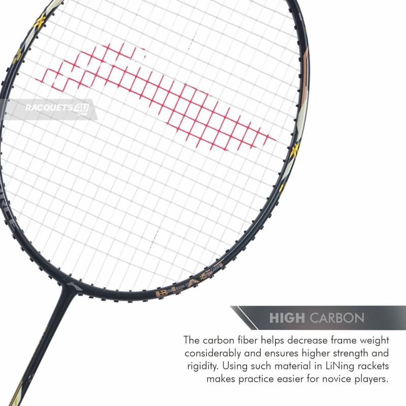 LI-NING AX-FORCE Blast Badminton Racquet (Black/Rich Gold, Unstrung)