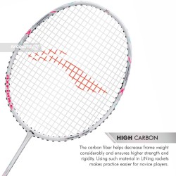 LI-NING AX-FORCE Cannon Light Badminton Racquet (White, Unstrung) LI-NING AX-FORCE Cannon Light Badminton Racquet (White, Unstrung)