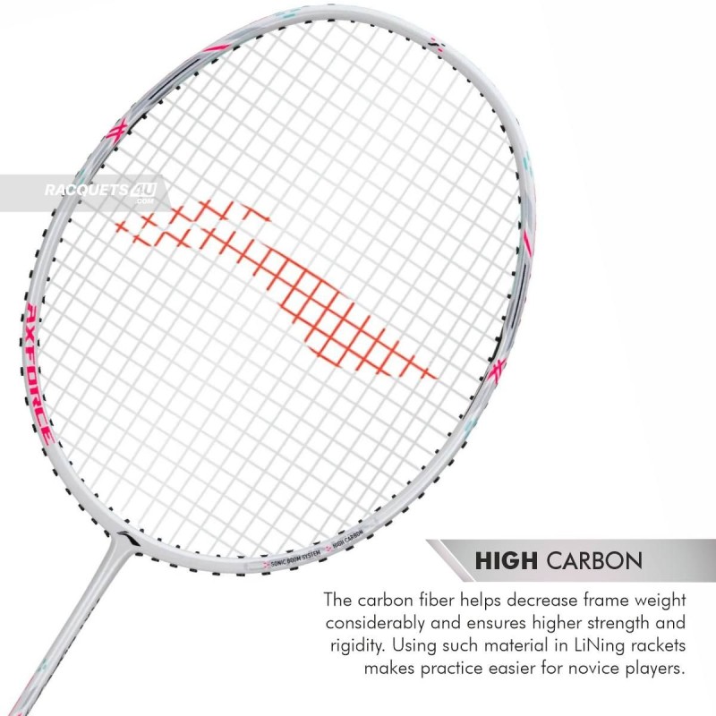 LI-NING AX-FORCE Cannon Light Badminton Racquet (White, Unstrung) LI-NING AX-FORCE Cannon Light Badminton Racquet (White, Unstrung)