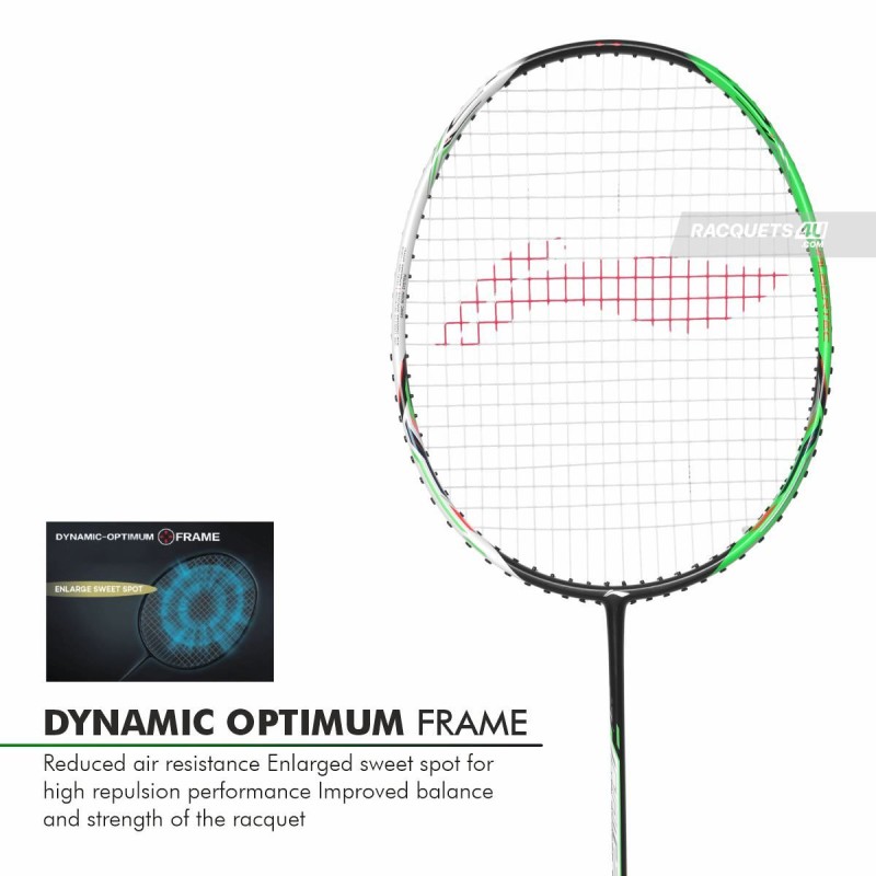 LI-NING Halbertec 3000 Badminton Racquet (Pearl White/Jade Green, Unstrung) LI-NING Halbertec 3000 Badminton Racquet (Pearl White/Jade Green, Unstrung)