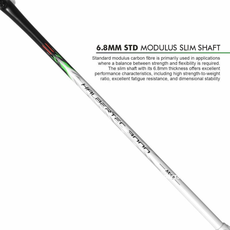 LI-NING Halbertec 3000 Badminton Racquet (Pearl White/Jade Green, Unstrung) LI-NING Halbertec 3000 Badminton Racquet (Pearl White/Jade Green, Unstrung)