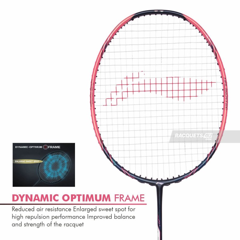 LI-NING Halbertec Motor Pro Badminton Racquet (Black/Pink/White, Unstrung) LI-NING Halbertec Motor Pro Badminton Racquet (Black/Pink/White, Unstrung)