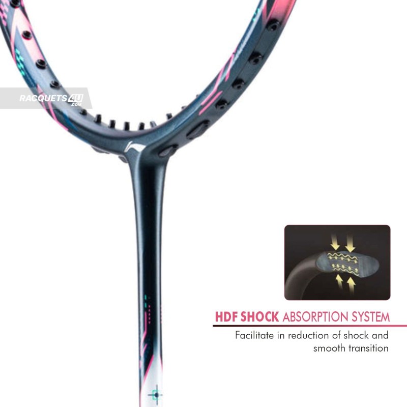LI-NING Halbertec Motor Pro Badminton Racquet (Black/Pink/White, Unstrung) LI-NING Halbertec Motor Pro Badminton Racquet (Black/Pink/White, Unstrung)