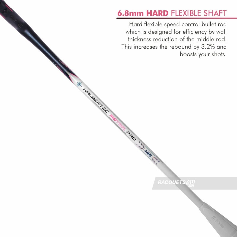 LI-NING Halbertec Motor Pro Badminton Racquet (Black/Pink/White, Unstrung) LI-NING Halbertec Motor Pro Badminton Racquet (Black/Pink/White, Unstrung)