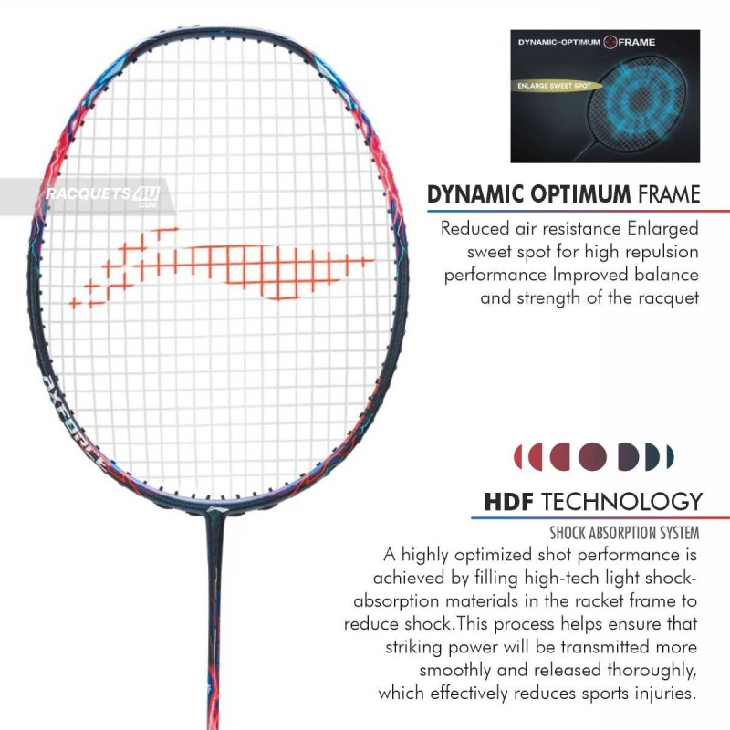 LI-NING AX-FORCE 90 Tiger Max Badminton Racquet (Red, Unstrung)