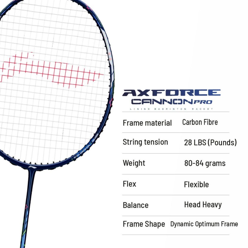 LI-NING AX-FORCE Cannon Pro Badminton Racquet (Dark Purple/Blue, Unstrung) LI-NING AX-FORCE Cannon Pro Badminton Racquet (Dark Purple/Blue, Unstrung)