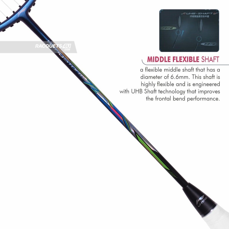 LI-NING Windstorm 72 Badminton Racquet (Navy/Black/Pink, Unstrung)