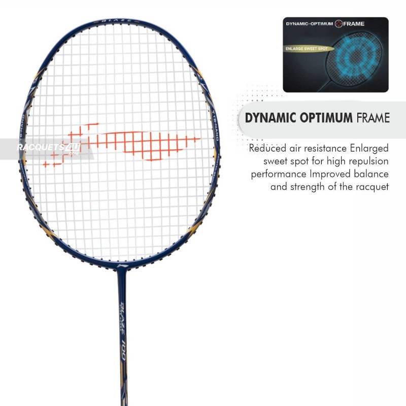 LI-NING Blaze 100 Badminton Racquet (Navy/White/Gold, Unstrung) LI-NING Blaze 100 Badminton Racquet (Navy/White/Gold, Unstrung)
