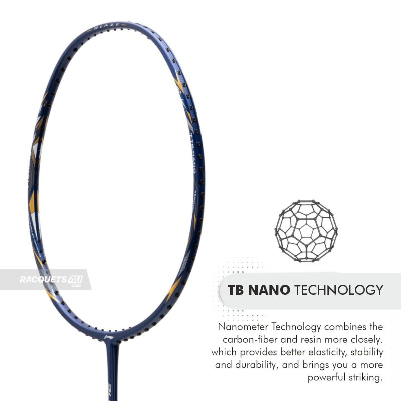 LI-NING Blaze 100 Badminton Racquet (Navy/White/Gold, Unstrung) LI-NING Blaze 100 Badminton Racquet (Navy/White/Gold, Unstrung)