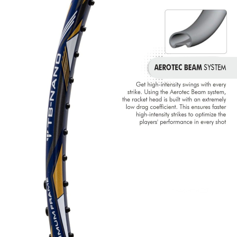 LI-NING Blaze 100 Badminton Racquet (Navy/White/Gold, Unstrung) LI-NING Blaze 100 Badminton Racquet (Navy/White/Gold, Unstrung)