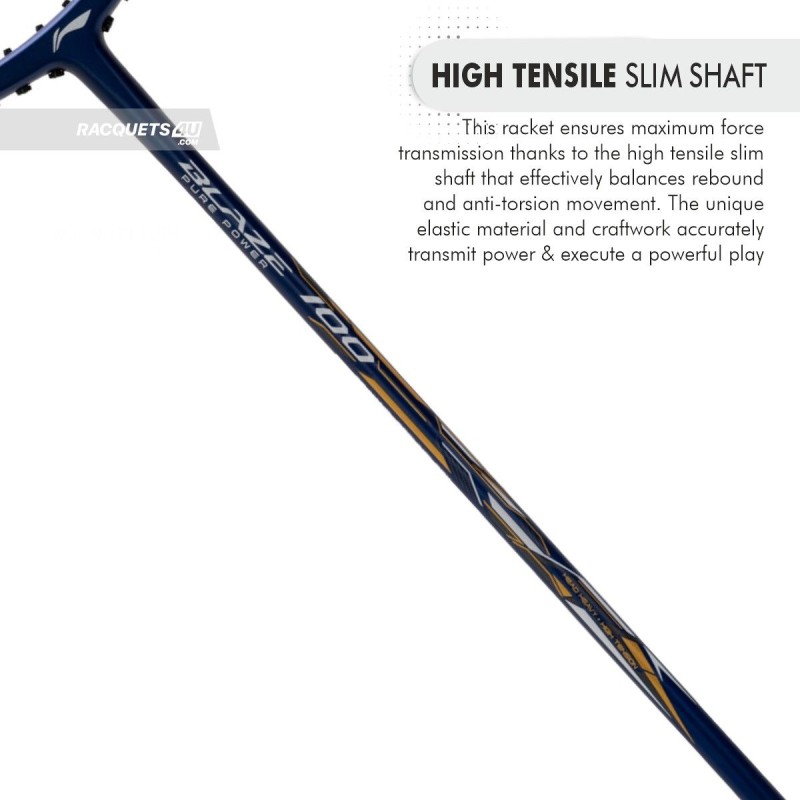 LI-NING Blaze 100 Badminton Racquet (Navy/White/Gold, Unstrung) LI-NING Blaze 100 Badminton Racquet (Navy/White/Gold, Unstrung)