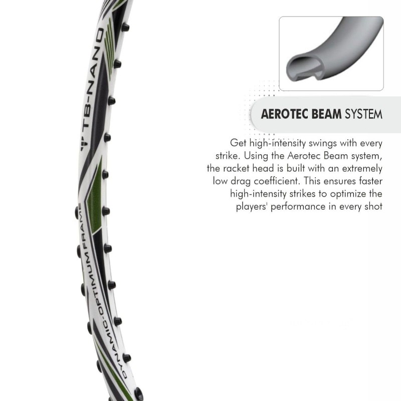 LI-NING Blaze 100 Badminton Racquet (White/Black/Emerald, Unstrung)