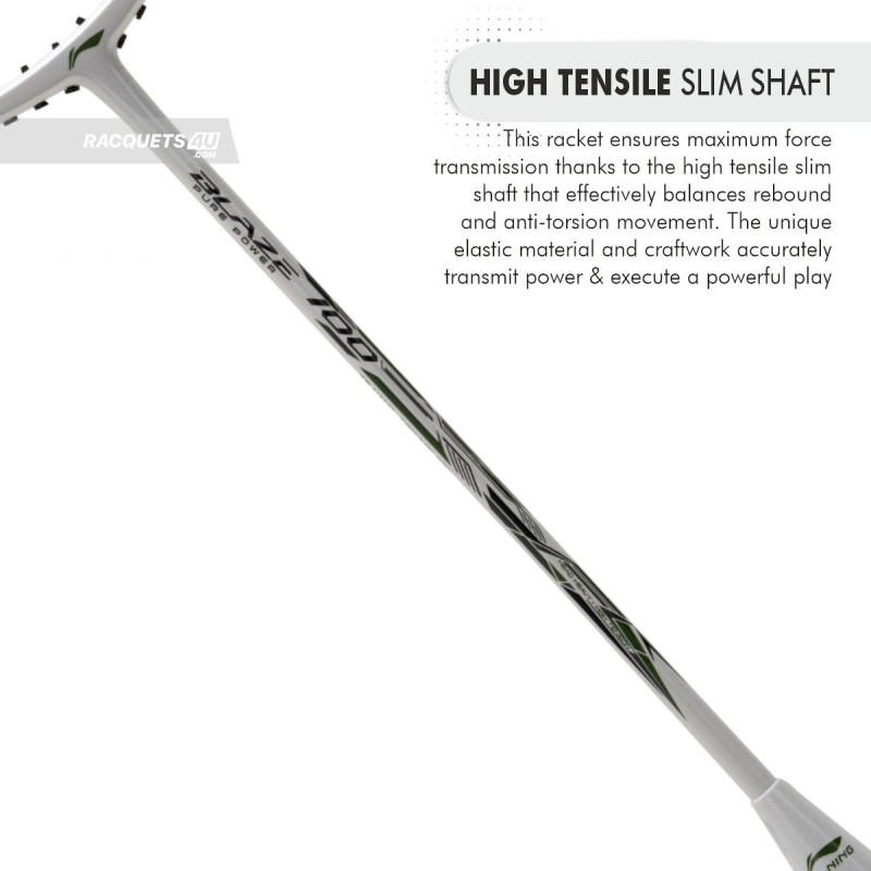 LI-NING Blaze 100 Badminton Racquet (White/Black/Emerald, Unstrung)