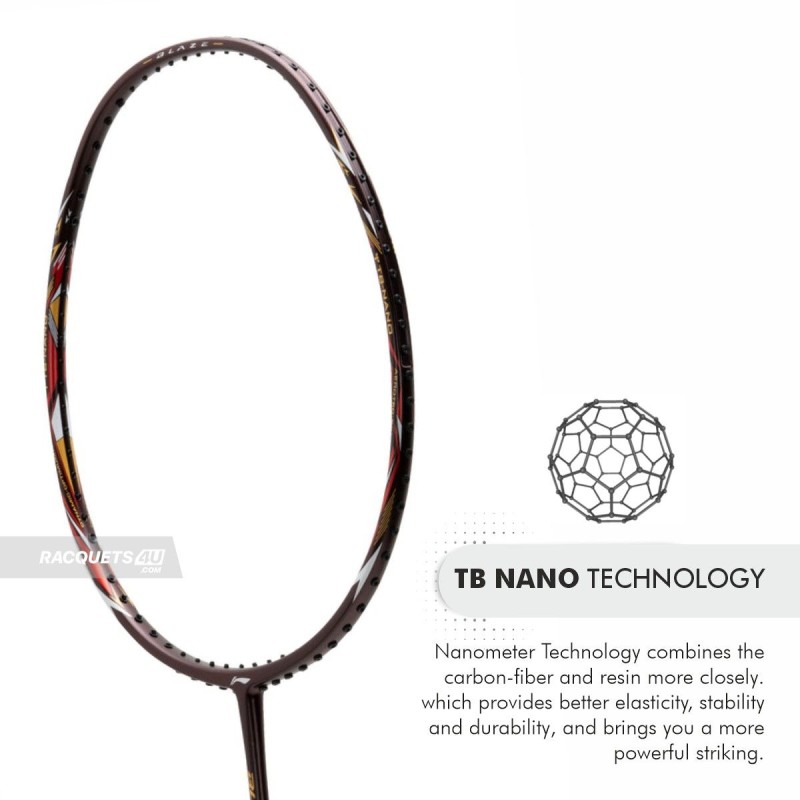 LI-NING Blaze 100 Badminton Racquet (Merlot/Gold/Red, Unstrung) LI-NING Blaze 100 Badminton Racquet (Merlot/Gold/Red, Unstrung)