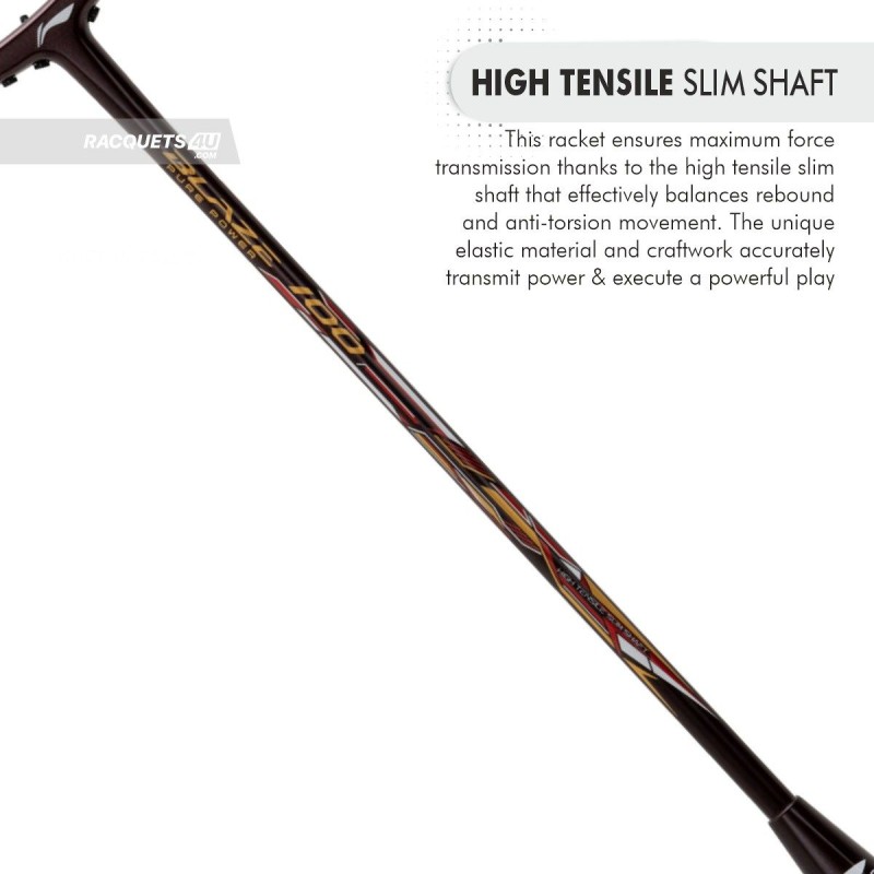 LI-NING Blaze 100 Badminton Racquet (Merlot/Gold/Red, Unstrung) LI-NING Blaze 100 Badminton Racquet (Merlot/Gold/Red, Unstrung)