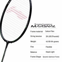 LI-NING Turbo Charging Marshal Badminton Racquet (Black, Unstrung) LI-NING Turbo Charging Marshal Badminton Racquet (Black, Unstrung)