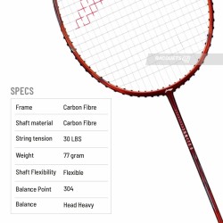 LI-NING Ignite 8 Badminton Racquet (Dark Red/Rich Gold, Unstrung) LI-NING Ignite 8 Badminton Racquet (Dark Red/Rich Gold, Unstrung)