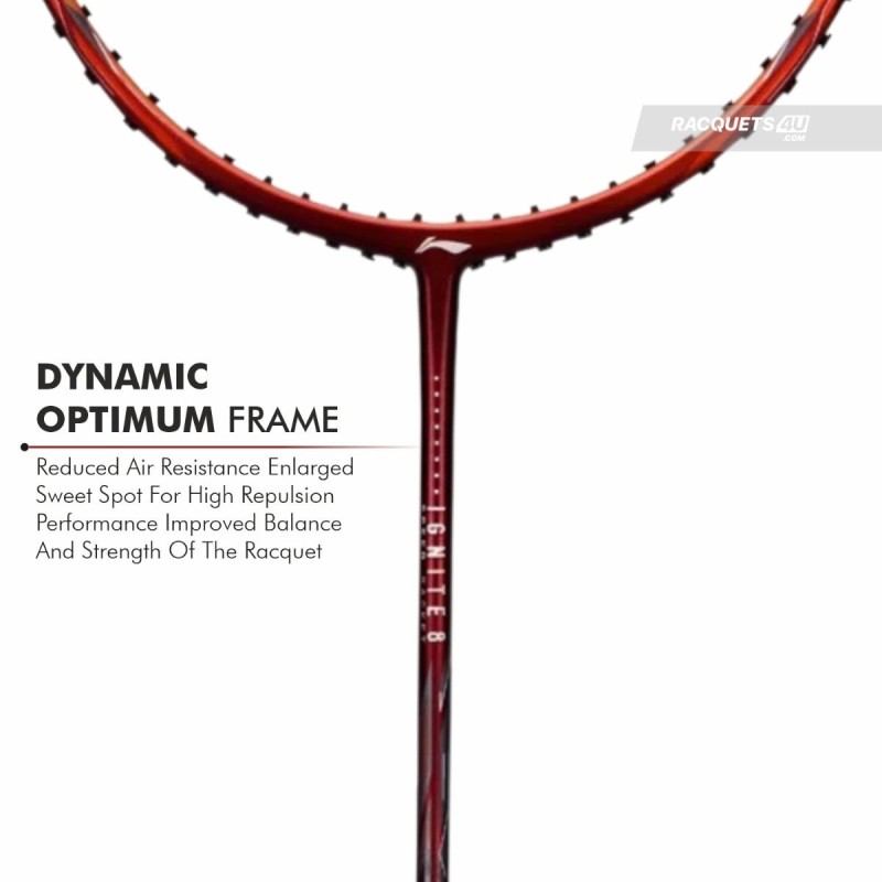 LI-NING Ignite 8 Badminton Racquet (Dark Red/Rich Gold, Unstrung) LI-NING Ignite 8 Badminton Racquet (Dark Red/Rich Gold, Unstrung)